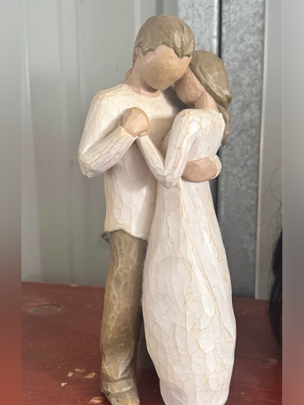 Willow Tree Embracing Sculpture “promise” Cream Browns husband & wife figures